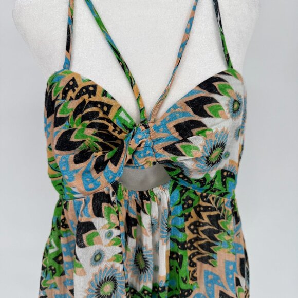 Anthropologie Daily Practice The Last Sunset Dress Size Sm Cut Out Baby Doll - Picture 2 of 11